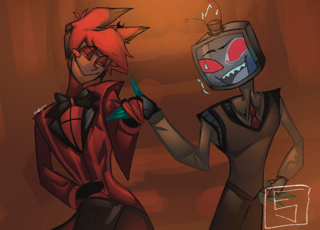 voxcestgooner67's tweet photo. Some old past radiostatic art I did #radiostatic #boxvox #alastor https://t.co/2gdWnpTweM