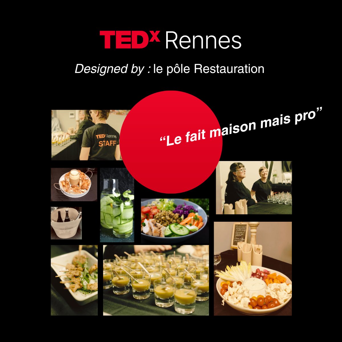 TEDxRennes's tweet photo. ÉQUIPE RESTAURATION

Pour la Restauration, il faut aimer les gens et leurs raconter l’histoire de ce que vous leurs servez.

Une équipe de bénévoles soudée pour du « fait maison mais Pro »

Rejoignez-nous !!

📸 : Oxana Photography et Emmanuelle https://t.co/S9B4Hotspz