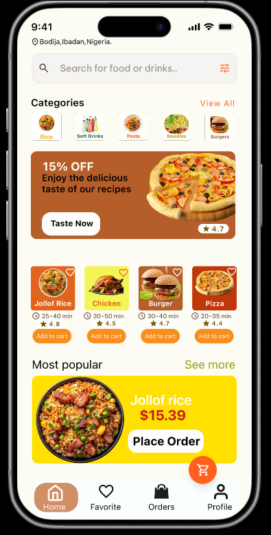 Fluffytee564's tweet photo. Day 5 of 10-Day Ui challenge
Here's a design of a food mobile app welcome page and home screen.
#10-Day Ui challenge @TechCrushHQ https://t.co/ouR8WJsIRD