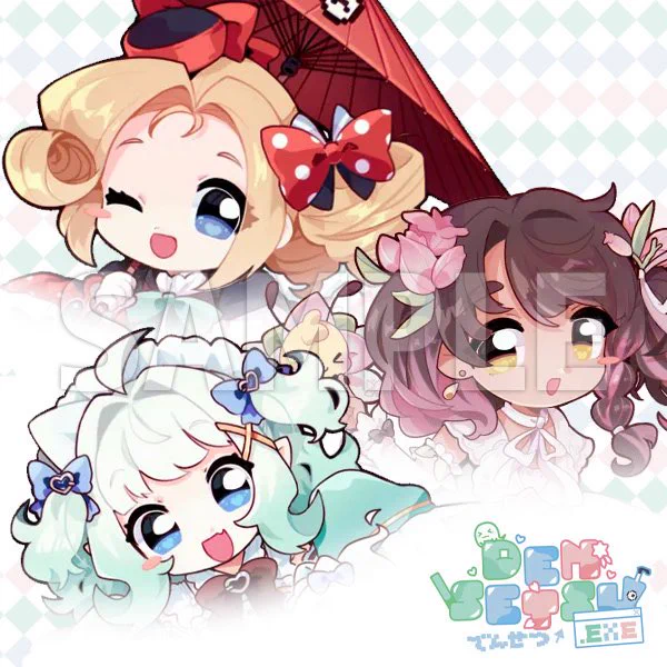 i also made sticker designs for this project! they are all three apples tall for maximum cuteness (`・ω・') #Fantography #FeebeeFanart #InkyVicky