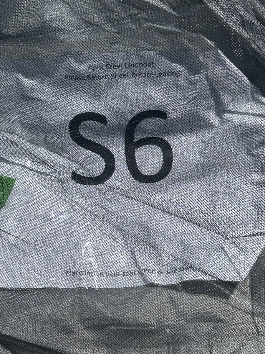 JamesEvens's tweet photo. Just got my tent out for the first time since college found this circa 2013. @ThePaintCrew https://t.co/fOqWXxV8G1