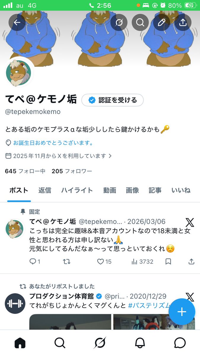 てぺ@ケモノ垢 tweet media