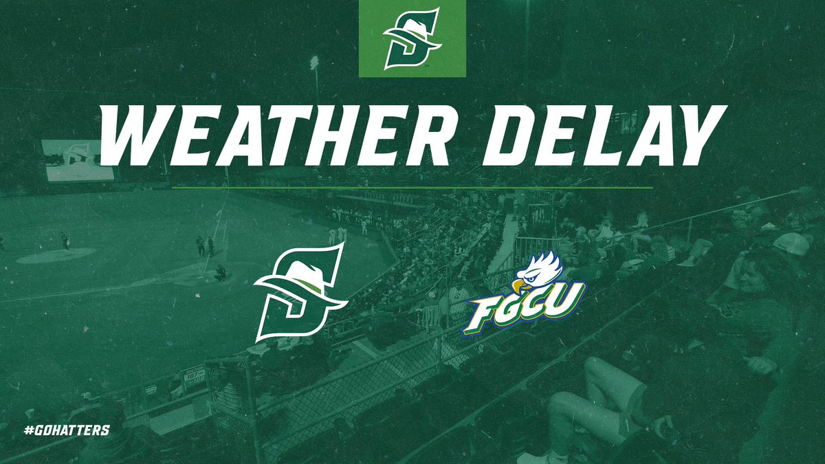 StetsonBaseball's tweet image. We are currently in a weather delay at the MAC.

Stay tuned for more updates.

#GoHatters | @StetsonHatters