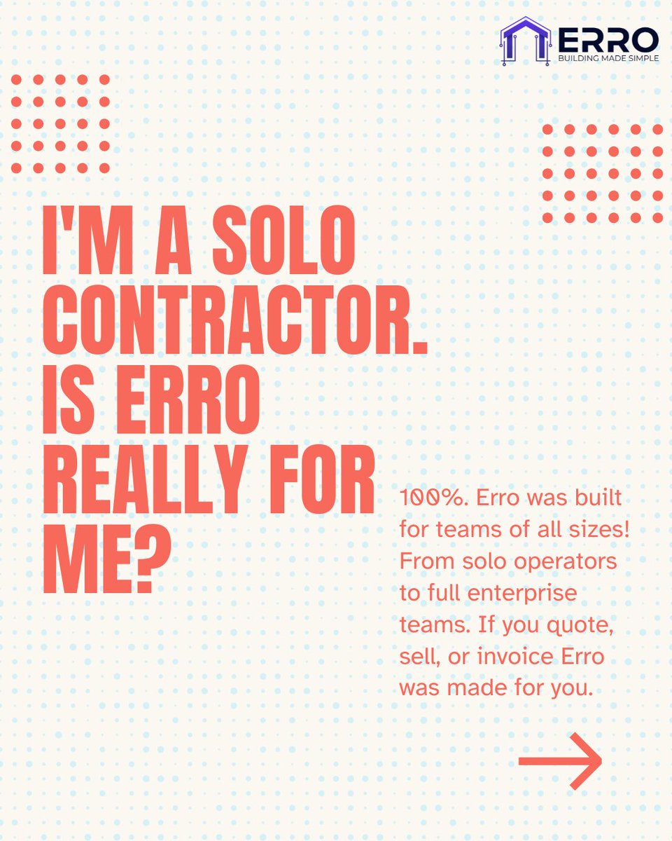 errobuilt's tweet image. Real questions from contractors about Erro. Still have questions? Drop them below!

Sign up today and get 75% off plus free premium onboarding!

#contractor #contractorlife #customhomebuilder #tradeslife #constructionbusiness #smallbusiness #builderlife #worksmarter #errobuilt