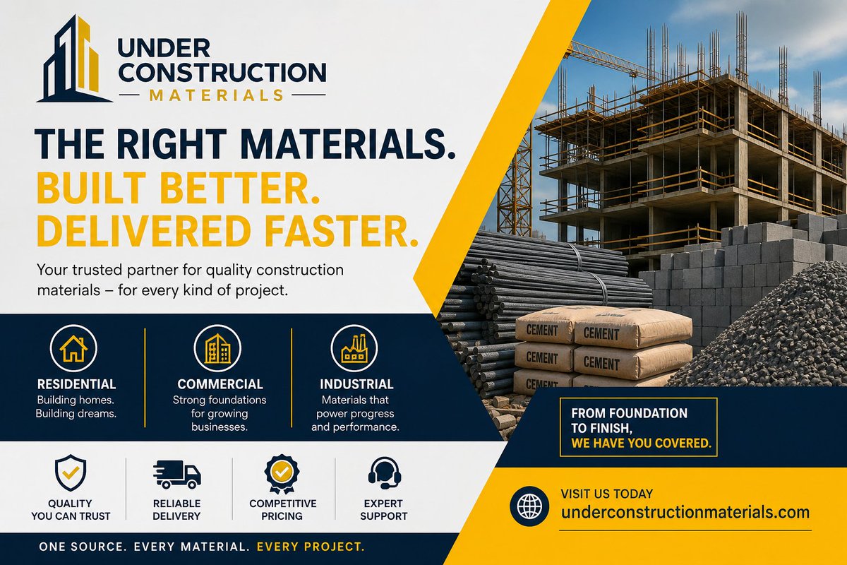 IczyIni's tweet image. Builders, contractors &amp;amp; developers 👷‍♂️

Stop wasting time sourcing materials.
Get quality supplies fast with Under Construction Materials

🔗 underconstructionmaterials.com

Build smarter. Build stronger.

#Construction #Engineering #Builders