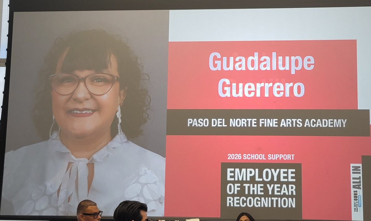 MSmith_PDNFAA's tweet image. Shout Out to our Employee of the Year Guadalupe Guerrero for PDN Fine Arts Academy. ❤️ #TeamSISD #ALLIN @SocorroISD @SISD_ES