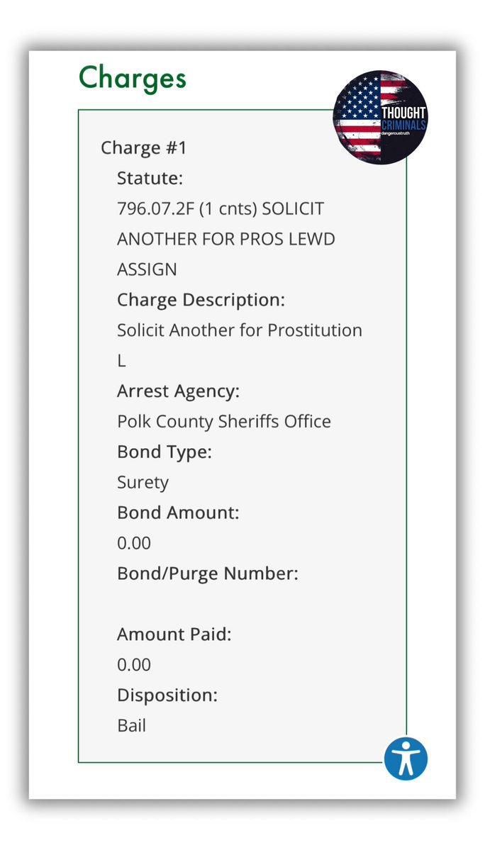 DangerousTruth1's tweet image. Brandon Tatum @TheOfficerTatum right hand man @craiglong45 was just arrested for soliciting prostitution!

Polk County Sheriff Grady Judd conducted a 6-day undercover sting called “Polk Around and Find Out,” targeting prostitution, solicitation, human trafficking-related