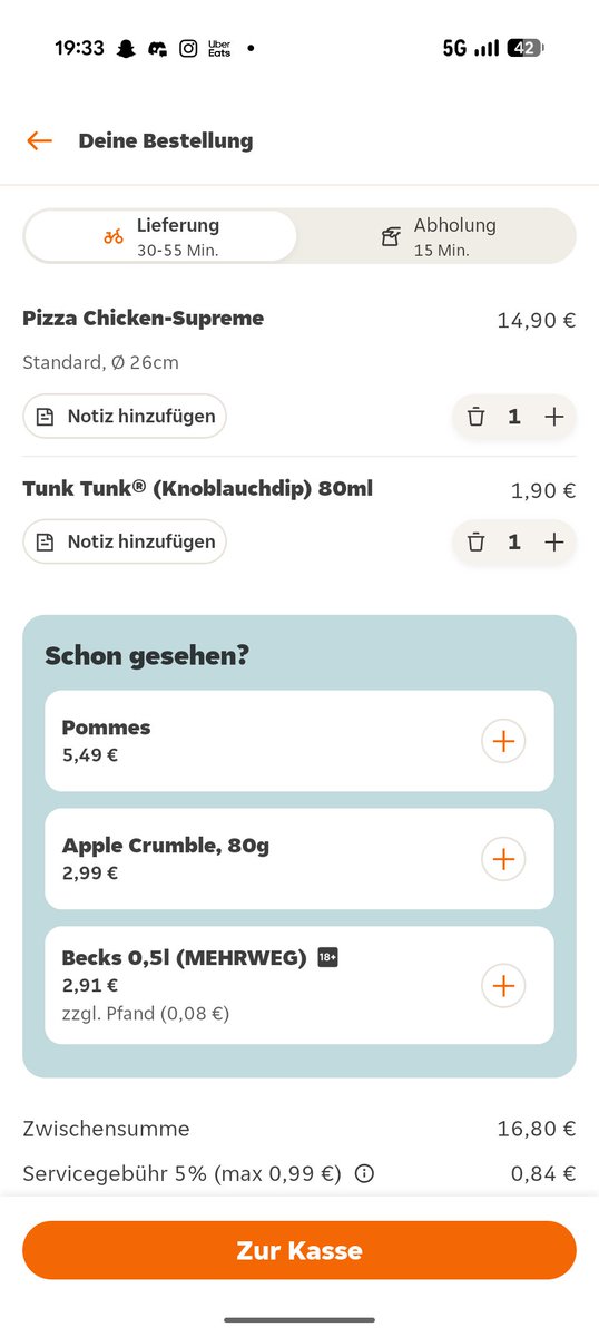 Maloooooooonnn's tweet photo. @lieferando Würde böse kommen #Lieferando https://t.co/pGAiRu7SjL