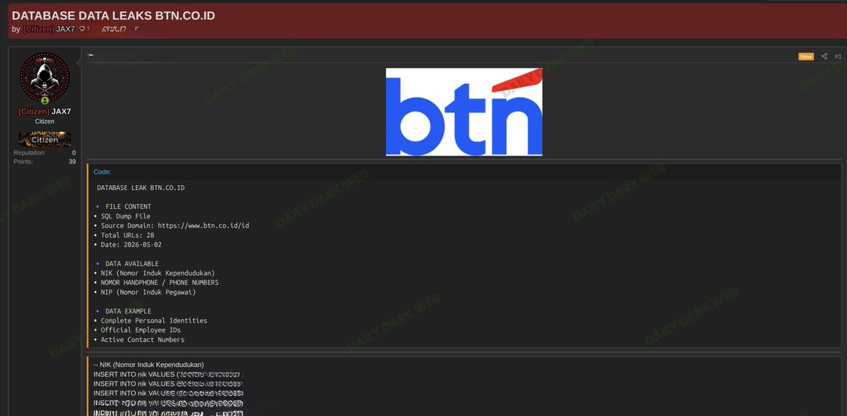 Dark Web Intelligence tweet media