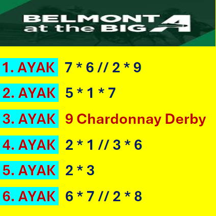AyhanDevrimAkin's tweet image. #Belmont #At #The #Big #A 🏇🇺🇸 #BelmontAtTheBigA 🇺🇸🏇
04*Mayıs İkinci Altılı Ganyan Şablonu...
Kendi Tuttuğunuz Taylar Her Zaman Önceliğiniz, Şansınız Bol Olsun. 🍀 🍀 🍀