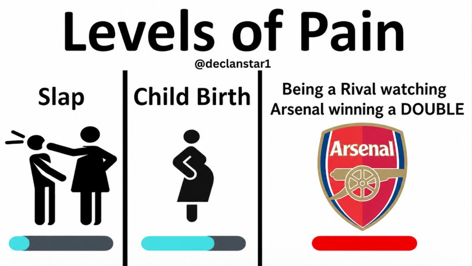 declanstar1's tweet photo. Levels of Pain of Rivals

#ARSFUL https://t.co/XHsfns0kMR
