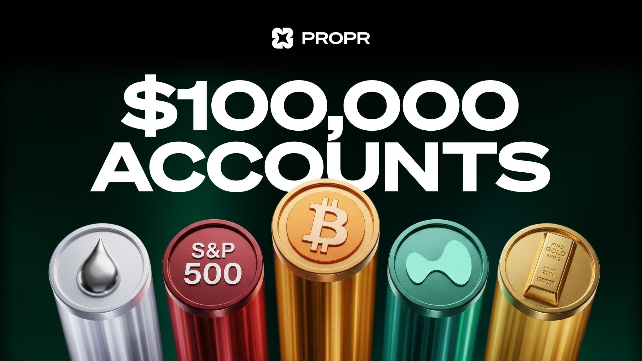 $100,000 accounts are now live. https://x.com/ProprXYZ/status/2050639244045992421?s=20 $100,000 accounts are live\. …