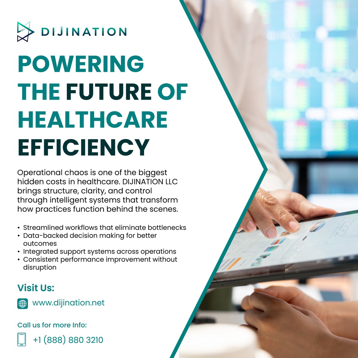 dijinationllc's tweet image. DIJINATION LLC helps healthcare providers eliminate inefficiencies, streamline workflows, and improve performance through intelligent systems and structured support.
🌐 dijination.net
📞 +1 (888) 880 3210
#Healthcare #Clinic #Operational #Medical #USA #US #TEXAS #RCM
