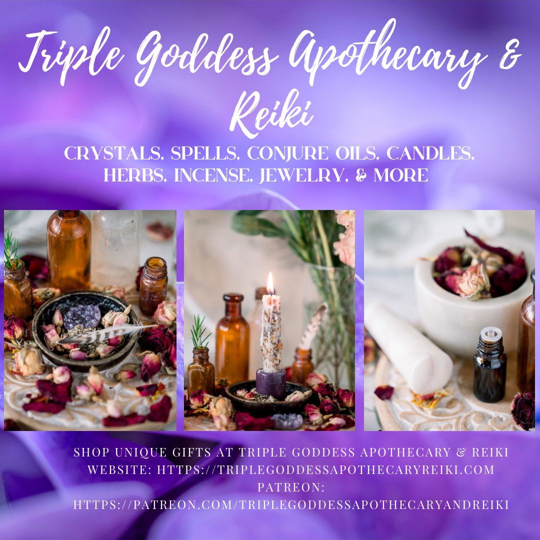 triplegoddessa1's tweet image. Shop crystals, candles, herbs, tarot cards, incense, and more at your favorite metaphysical store! Discover a wide range of products. bio.site/rowanravenwolf #triplegoddessapothecaryandreiki #rowanravenwolf #candles  #crystals #herbs #spiritualjourney