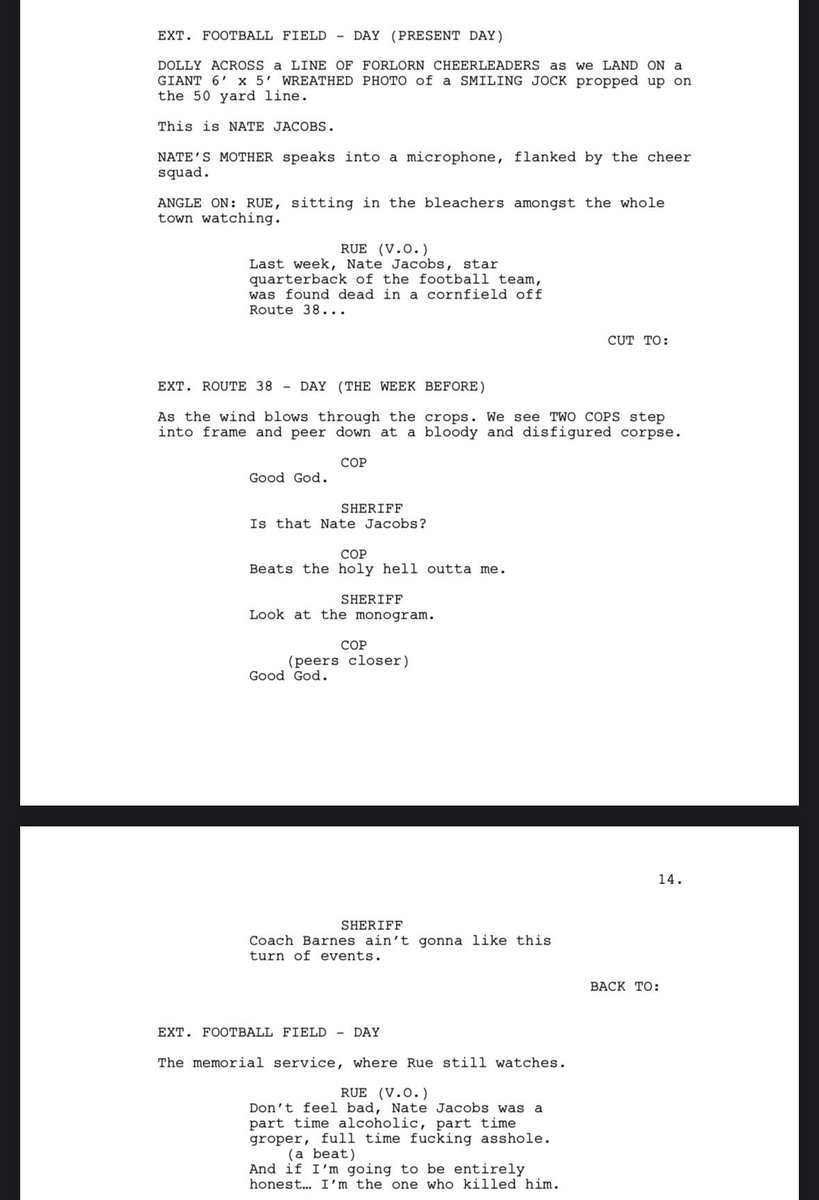 captainamerinca's tweet photo. Fun fact, in the original pilot for EUPHORIA, Rue k*lled Nate. https://t.co/1vwnxxin1t