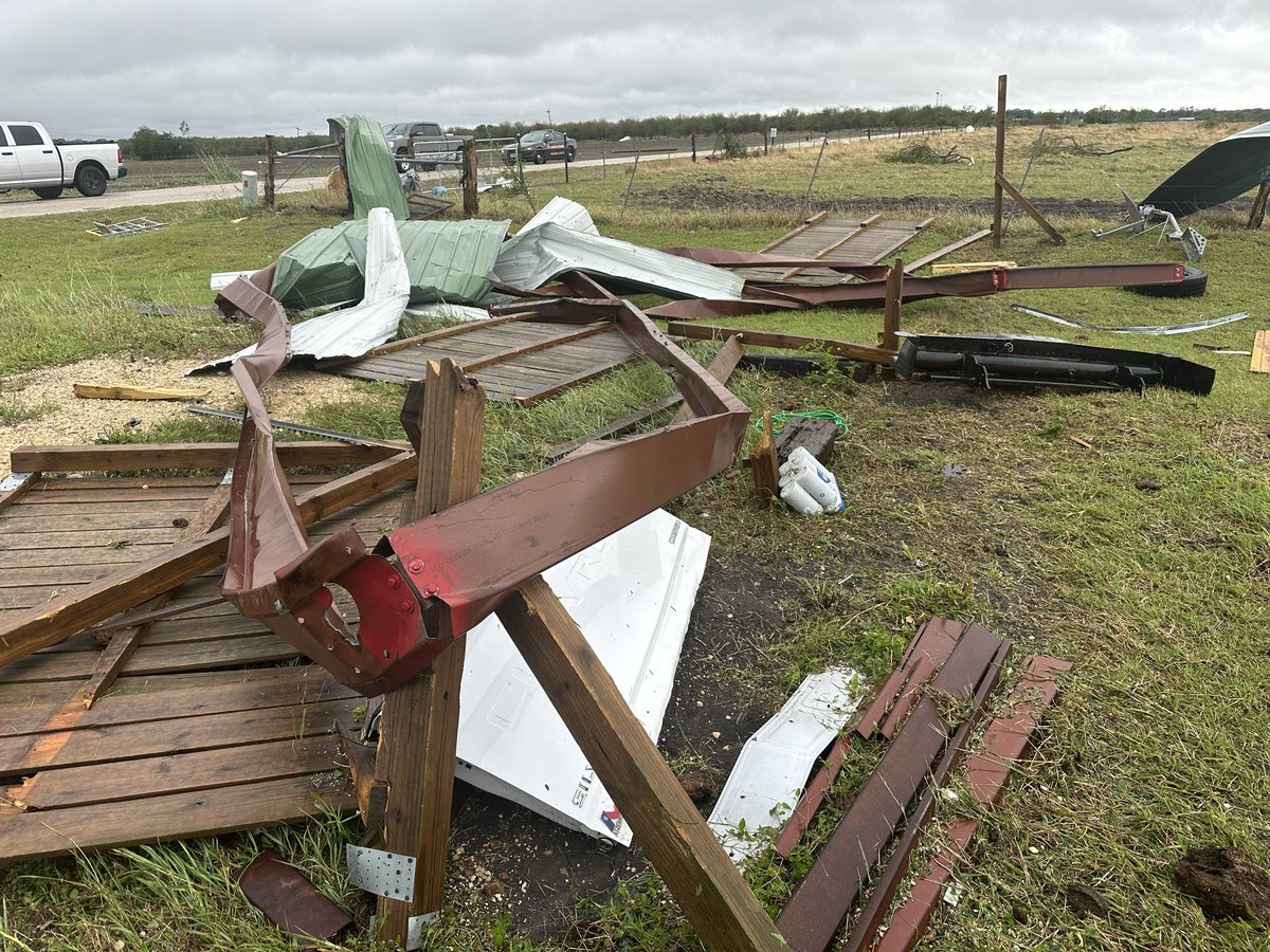 BobPackWX's tweet photo. Here are a few more photos from the wind event near Victoria, TX yesterday.  
And yes, I checked the voice to text for errors because I have time to do so right now. 
Grammar and spelling police, are you happy now?  DO NOT ANSWER THAT! https://t.co/ZoDWWBVejZ