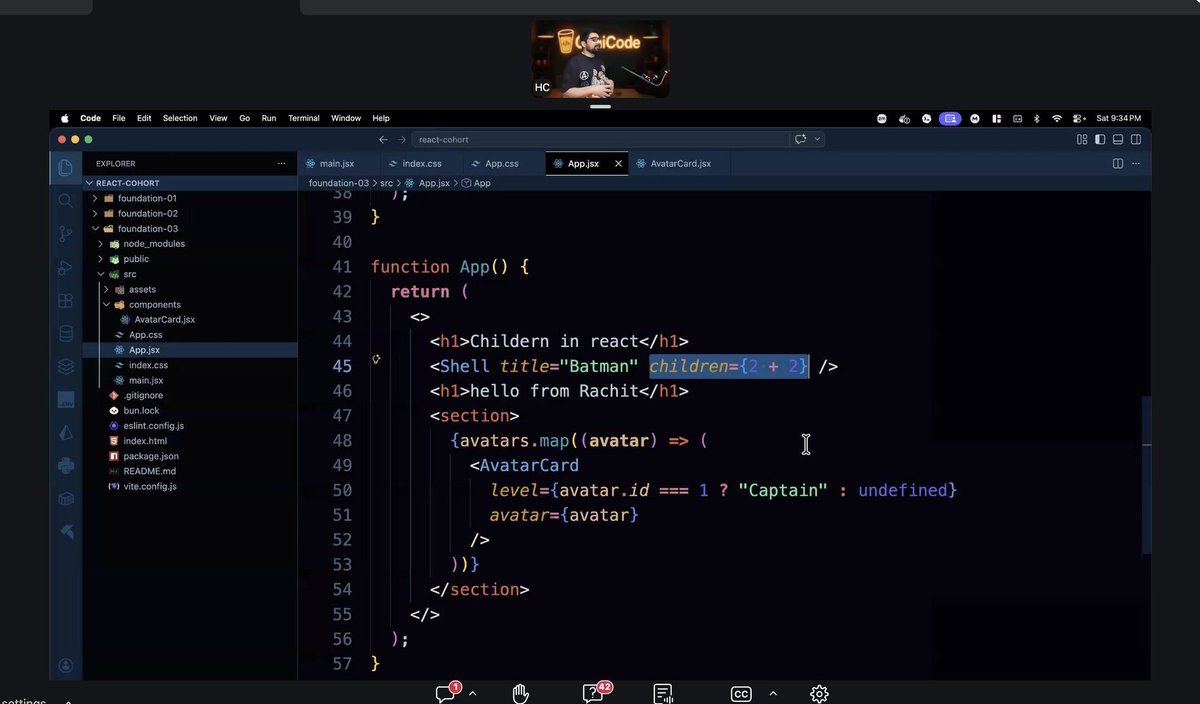 Dhruvin_patel_7's tweet image. Dove into React today ☕

• What React really is
• Problems it solves (
• useState &amp;amp; useEffect magic
• The power of children
Starting to see how modern apps actually work. 🔥🔥
#ReactJS #WebDevelopment
@Hiteshdotcom @piyushgarg_dev @nirudhuuu @ChaiCodeHQ