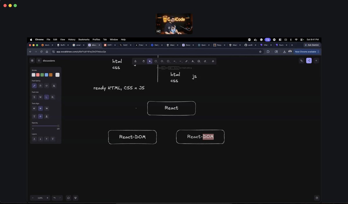 Dhruvin_patel_7's tweet image. Dove into React today ☕

• What React really is
• Problems it solves (
• useState &amp;amp; useEffect magic
• The power of children
Starting to see how modern apps actually work. 🔥🔥
#ReactJS #WebDevelopment
@Hiteshdotcom @piyushgarg_dev @nirudhuuu @ChaiCodeHQ