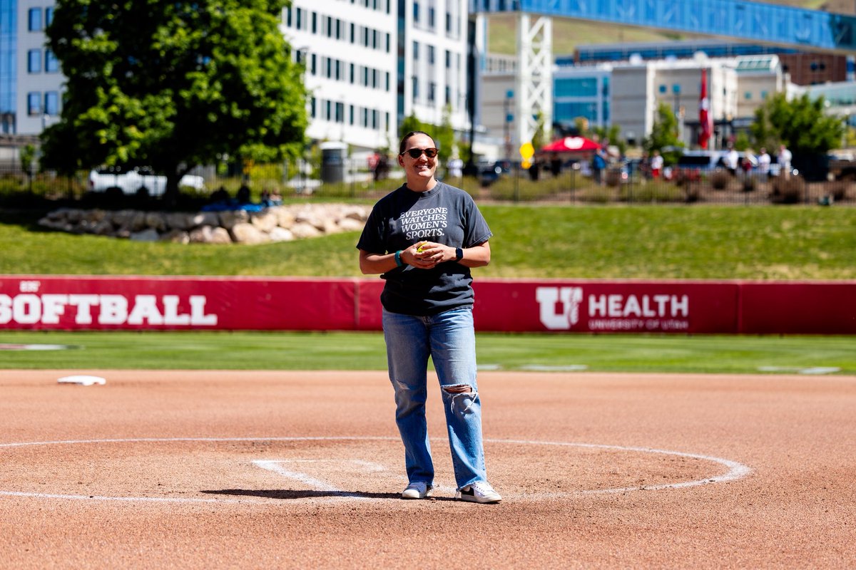 Utah_Softball's tweet photo. A massive thank you to Utah softball legend Hannah Flippen for tossing out today’s first pitch!

Don’t miss the chance to see Hannah back here this summer with the @AUSL_Talons!

#GoUtes https://t.co/mI3rcFjZBG
