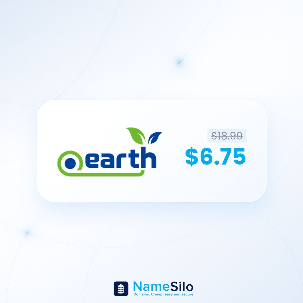namesilo's tweet image. Protect the .EARTH 🌍

First-year registrations are just $6.75. The ideal domain for eco-conscious brands, environmental initiatives, and everyone making a positive impact.

Join the movement 🔗 buff.ly/j5dmhlY 

#Sustainability #DomainDeals #GreenLiving