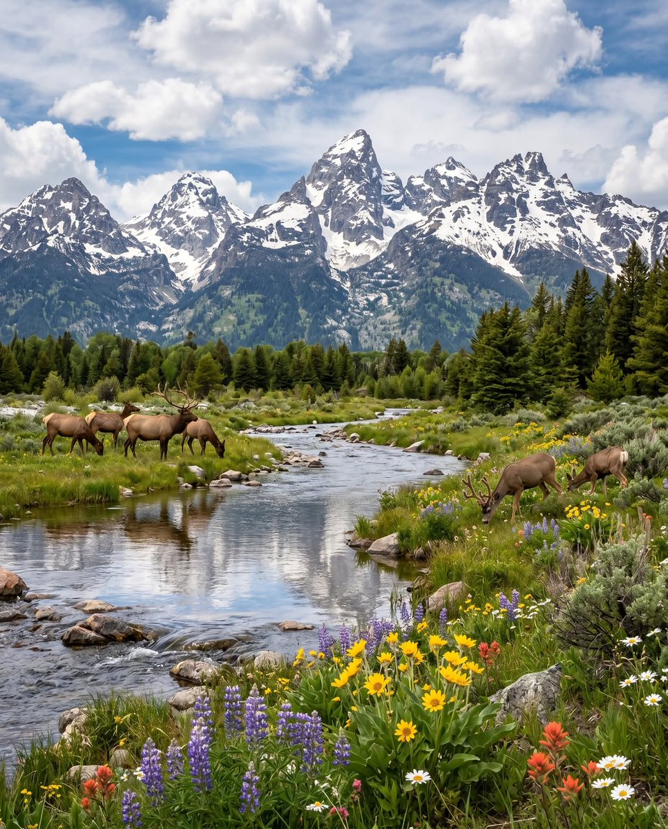 ab_cd_1235's tweet photo. Grand Teton National Park 🏞️🦌 https://t.co/lJuRl3vbv1