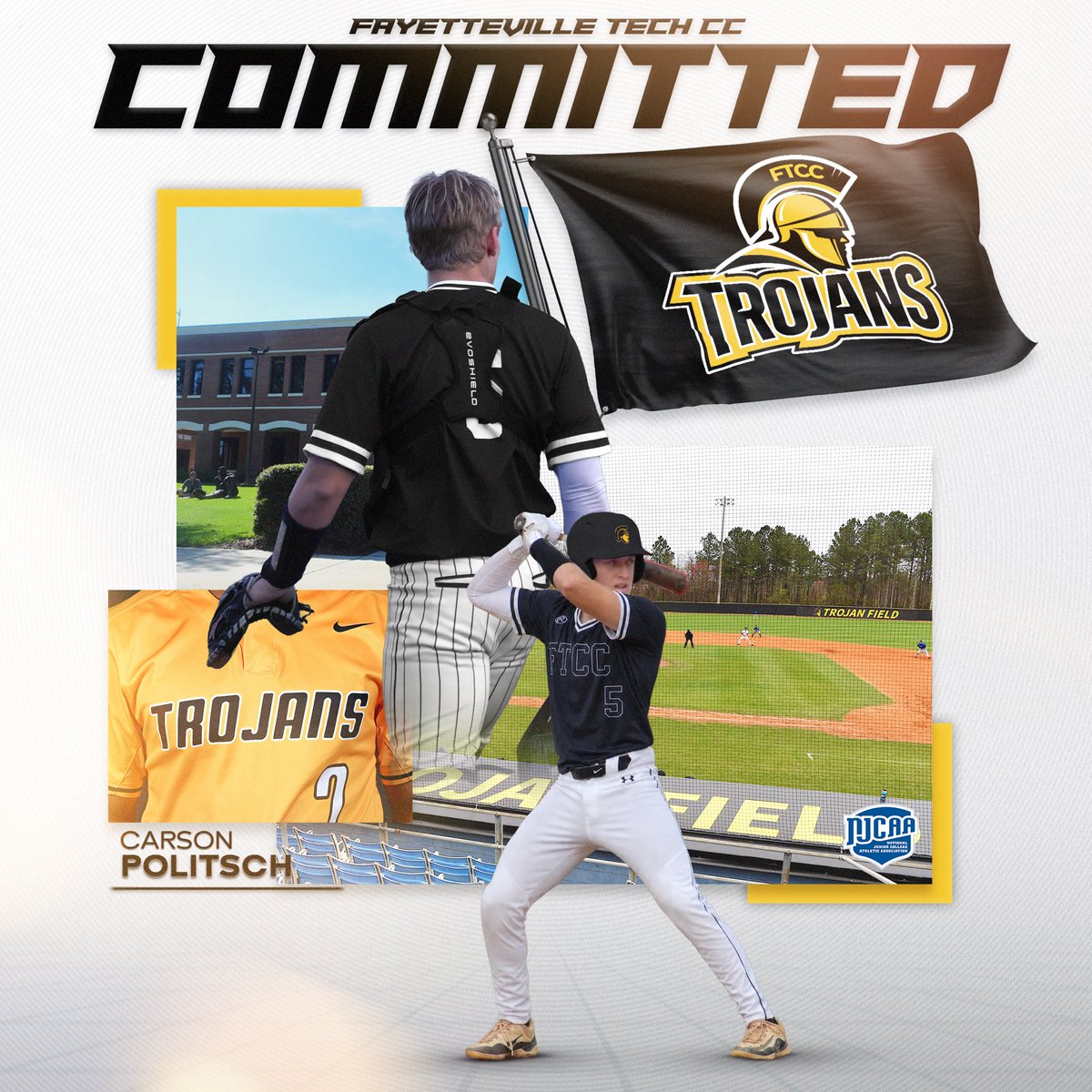 Carson_P40's tweet photo. Blessed to announce my commitment to Fayetteville Tech CC! @CloverBaseball_ @diamondprospect @CarolinaRedsBSB @JoshBookbinder @Nic_Love6 @WyattCarey11 @commitmentedits https://t.co/aEJIssj4be