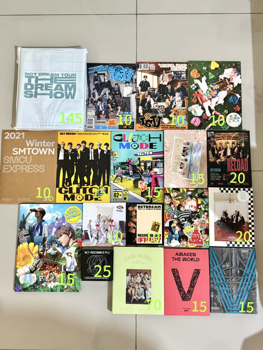 xuanny11's tweet image. 🇲🇾WTS NCT DREAM, NCT 127, WAYV unsealed album

Price shown in pic, no need all taken
Can nego if buy &amp;gt;3, just want to clear some album ㅠㅠ
*no random photocards
*only few of them dont have cd

Pm if interested 🫶🏻

#pasarnct #wts #nctdream #nct127 #wayv