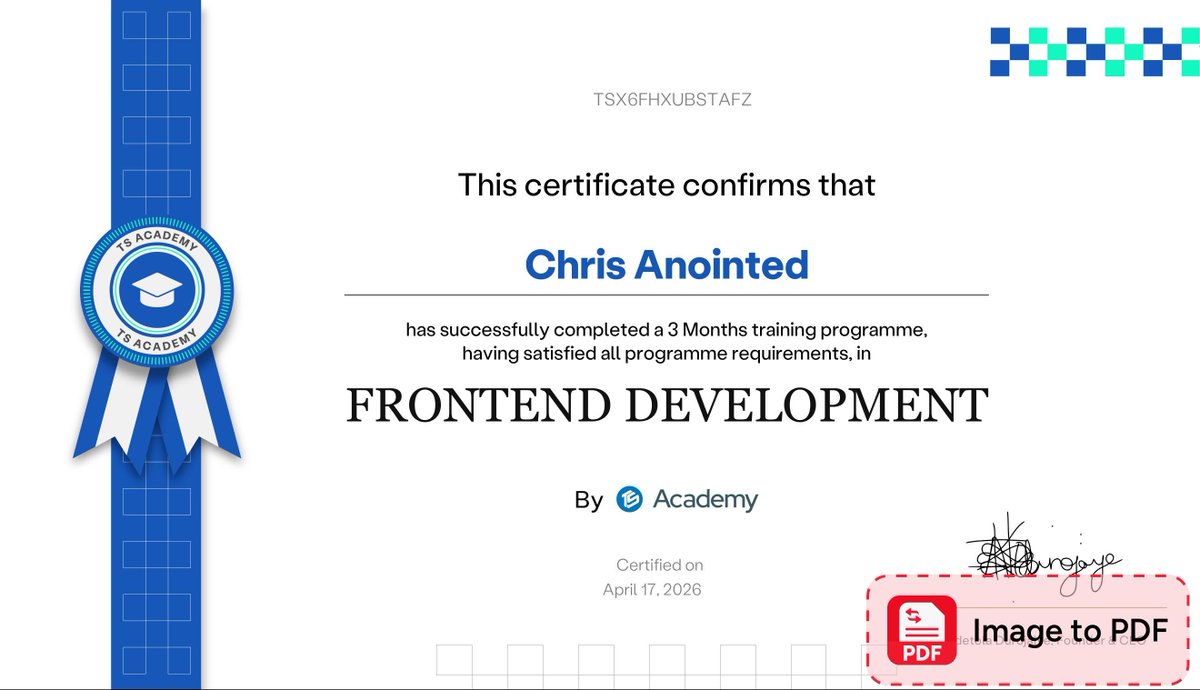 MeachemA26641's tweet image. Proud to have successfully completed my Frontend Development training 🎓
This is just the beginning of building impactful and user-focused web experiences.

Ready for what’s next 🚀
#FrontendDeveloper #WebDevelopment #TechJourney
