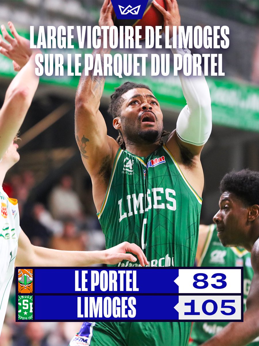 Betclic_ELITE's tweet photo. 💥 @limogescsp frappe fort !

105 points inscrits à l’extérieur et beaucoup de confiance engrangée pour cette fin de saison 💪

#BetclicElite #Basketball https://t.co/BDiqgfODkp