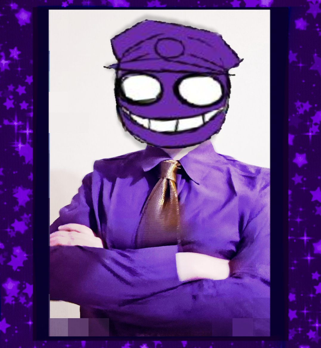 BasilCulverin's tweet image. Meet the artist wearing funny purple shirt ( ҂ × ཀ × )
#WilliamAfton #purpleguy #cosplay