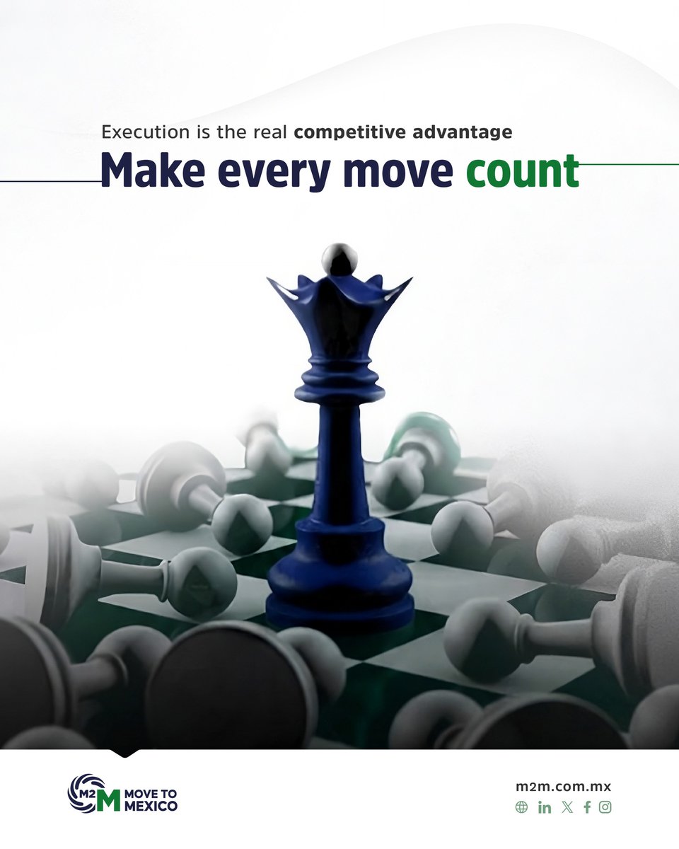 M2MMoveToMexico's tweet image. In execution, there are no small moves. Every decision compounds into performance. Make them count.

m2m.com.mx
marco.mora@m2m.com.mx

#Strategy #Execution #BusinessDecisions #Performance #Industrial