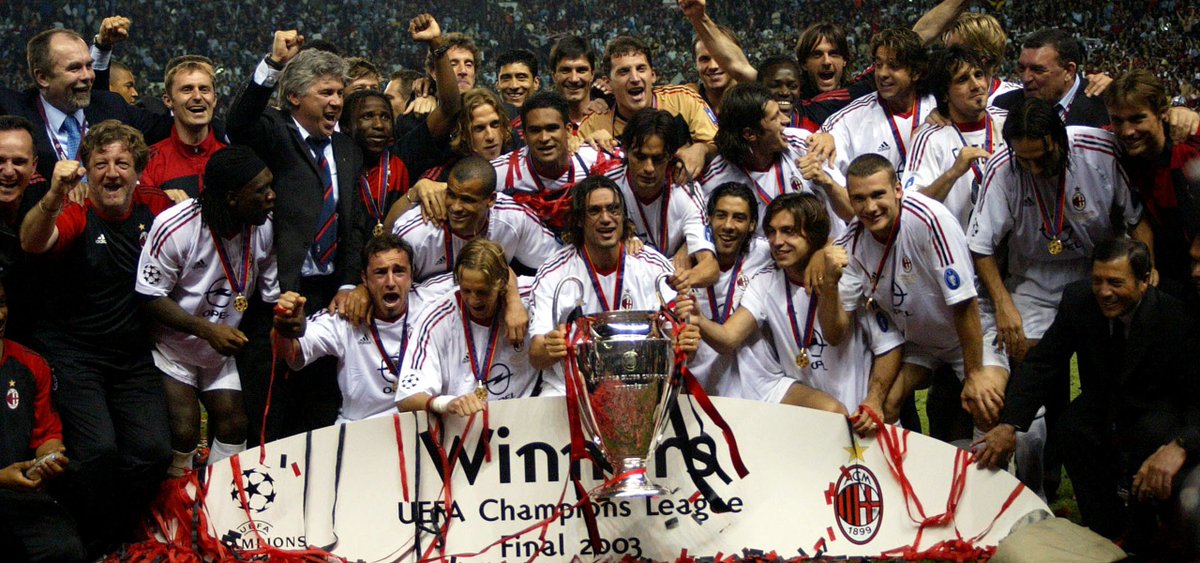 MilanPosts's tweet photo. 📆 May 28, 2003 — AC Milan win their 6th Champions League 🔴⚫🔥 https://t.co/XbDsC1TWpV