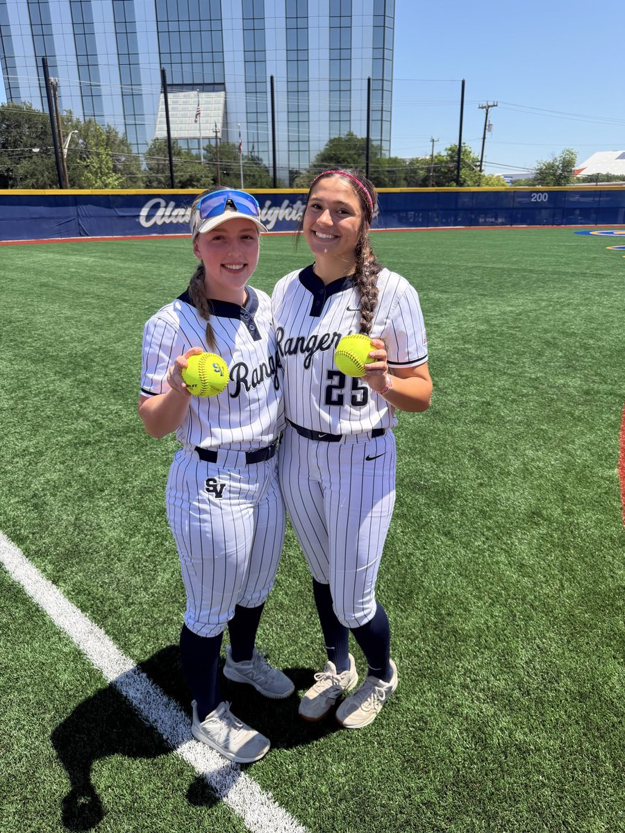 SVRANGERSB's tweet photo. We love to see it, @ava_capek2028 and @piper_moeller with monster back to back bombs 💣💣 in the second game of our playoff. 

 Ain’t Nothin Soft About It 
#swanginandbangin #passthebat #youhityougetit  @CoachAwolf @SVRANGERSB @THSCAcoaches @_JessicaAguilar @cruzjulia786 https://t.co/UNaKCFKpxQ
