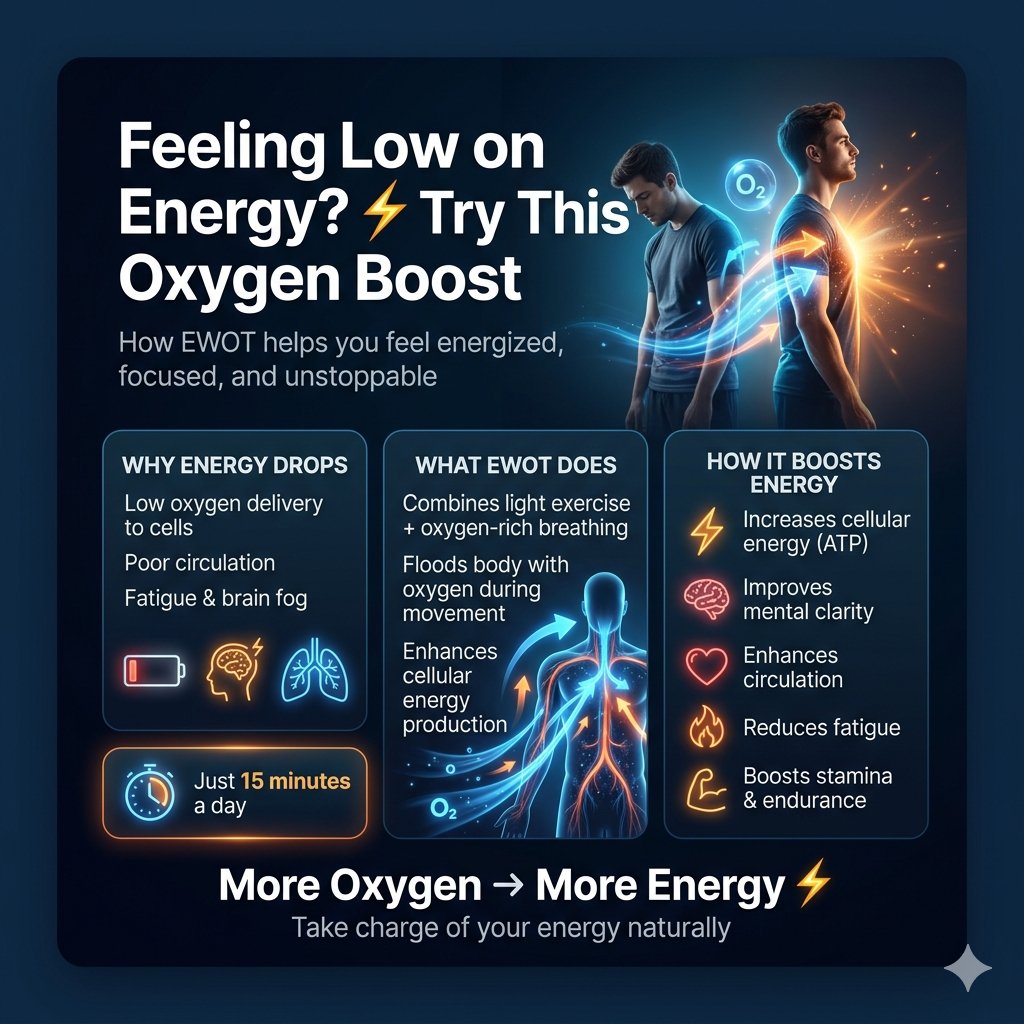 TurboOxygen's tweet image. Low energy isn’t always about sleep.
It’s often about oxygen.

EWOT (Exercise + Oxygen) helps:
Boost cellular energy
Improve circulation
Reduce fatigue

Just 15 mins/day = natural energy
No stimulants. No crashes.
🔗optimalbreathing.com/blogs/ewot/how…

#EWOT #EnergyBoost #OptimalBreathing