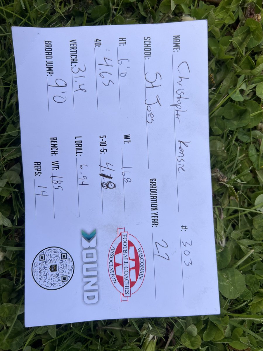 ChrisKenesie3's tweet photo. Had a great day at the WFCA combine and boosted all my times from last year! Ready to get better!!  @MJ_NFLDraft @PrepRedzoneWI @TravisBOUND @Matt_Rizzo13 @SJCASports https://t.co/p9en7MHGen