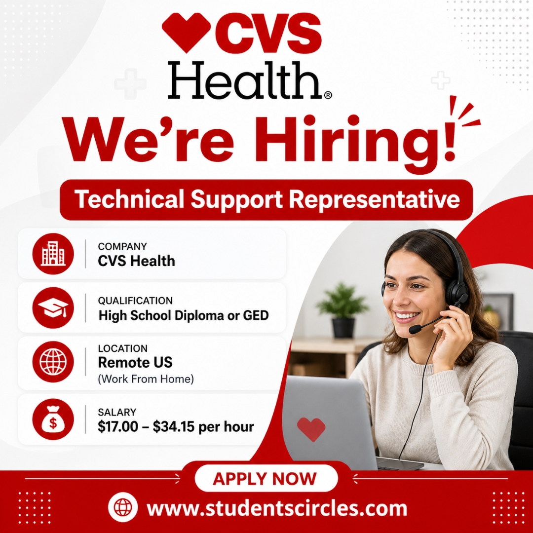 karthikpattadi's tweet image. 🚨 Now Hiring: Technical Support Representatives at CVS Health (Remote – USA) 

Earn $17–$34.15/hr &amp;amp; work from home! Don’t miss this opportunity 👇
studentscircles.com/cvs-health-rem…

#USAJobs #RemoteJobsUSA #WorkFromHome #TechSupport #HiringNow #USACareers

⚠️ Disclaimer: This image is