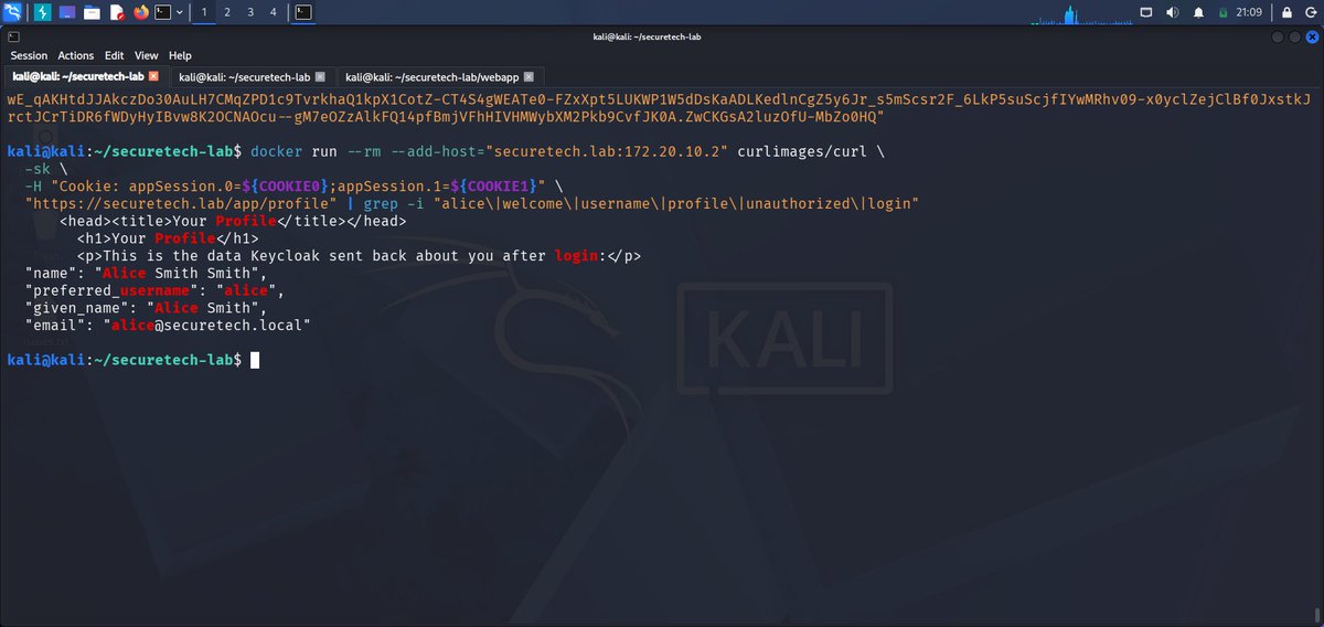 🔥🔥Cybersec Streak 485🔥🔥

🔥 Implemented an IP based login conditional flow, look at that beautiful conditional flow😌
🔥been battling with session handling (session that has been cleared from IdP is still returning user info with cURL😭)

<a href="/segoslavia/">Ṣẹ́gunfúnmi😎</a> <a href="/_DeejustDee/">DsL_a ʚїɞ ®</a> <a href="/jay_hunts/">zʇunH ʎɐſ ɐsɐɟnW 🦁🦁🦁🦁</a>