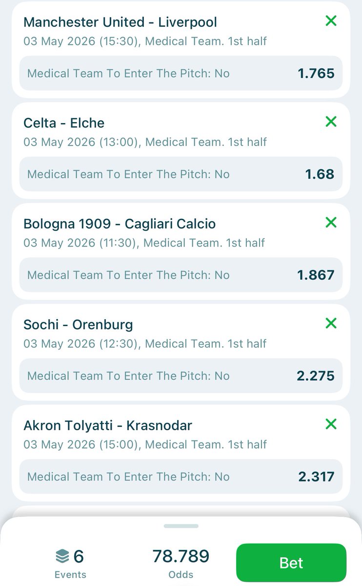 OgidanAyodeji1's tweet photo. 22bet✅🔰

Option 👉 1st half no medical team on pitch 

Code 👉 5FSX5 today

Register here 🔥
👇👇👇👇

https://t.co/vICD4dNNB0

Promocode “OGIDAN” to enjoy welcome bonus https://t.co/ZbeSeEIGIt
