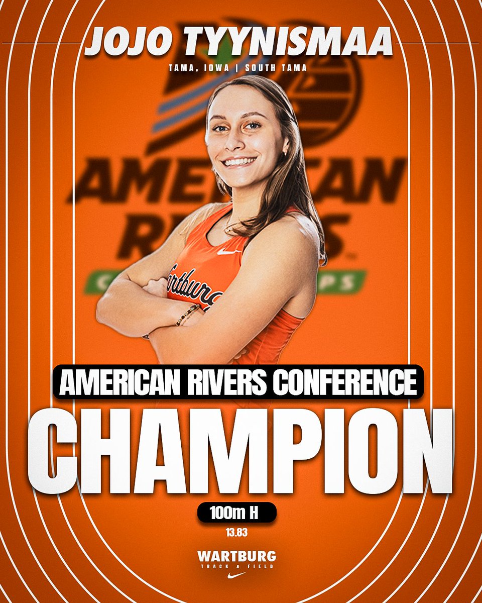 WartburgKnights's tweet image. 🥇𝐀-𝐑-𝐂 𝐎𝐔𝐓𝐃𝐎𝐎𝐑 𝐂𝐇𝐀𝐌𝐏𝐈𝐎𝐍🥇

Tyynismaa crosses the line at a 𝐒𝐂𝐇𝐎𝐎𝐋-𝐑𝐄𝐂𝐎𝐑𝐃 time of 13.83 in the women's 100-meter Hurdles!

#GoKnights x @WTF_knights