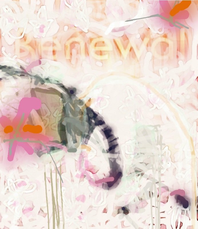 theinfiniteidea's tweet image. Dredge and Reshape: Series 6: Enjoying the view: 
8/12: Buds before apples 

#drawing #text
