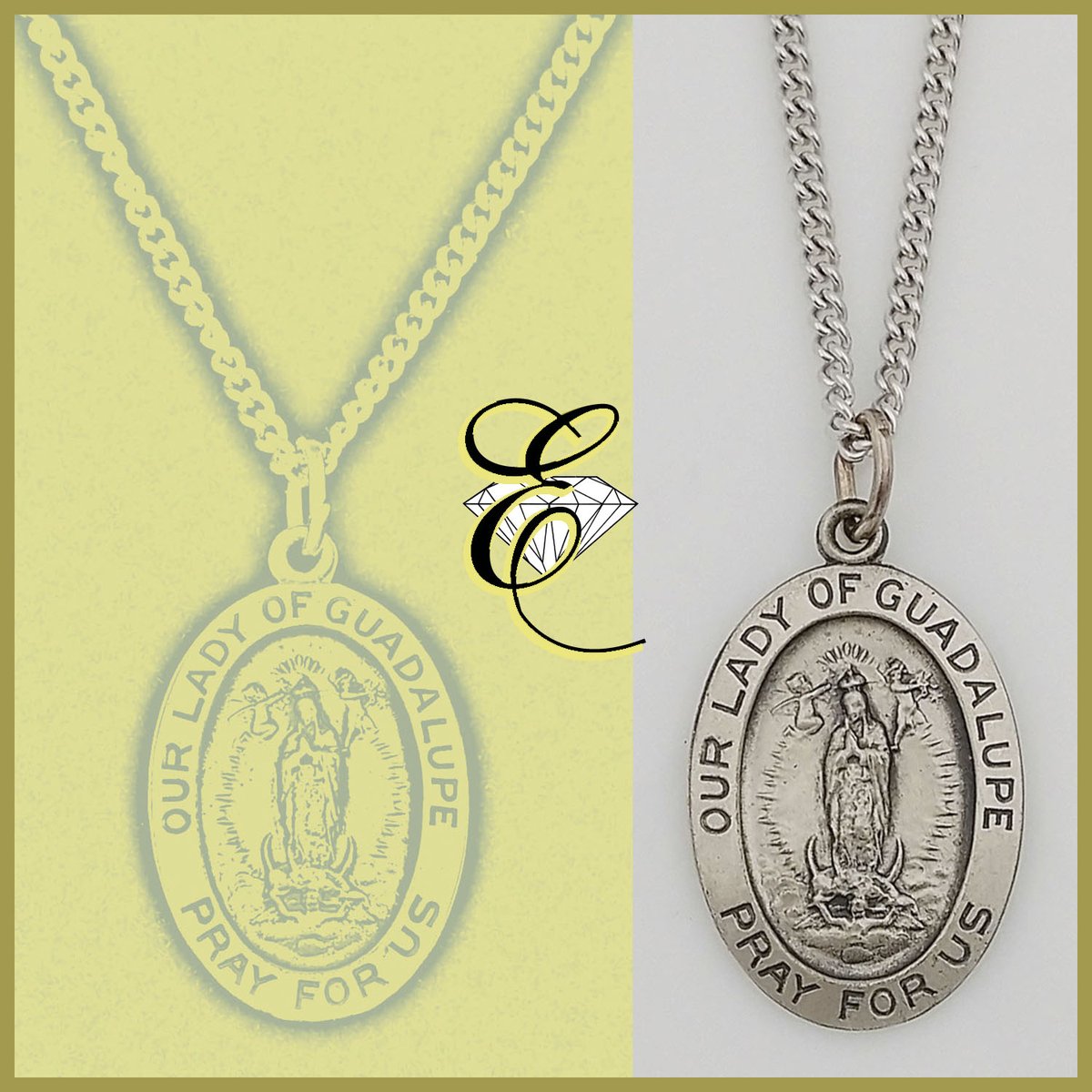 EichhornJewelry's tweet image. Sterling silver Our Lady of Guadalupe Medal on an 18-inch sterling silver chain. $200. eichhornjewelry.com #sterlingsilverjewelry #giftsforher