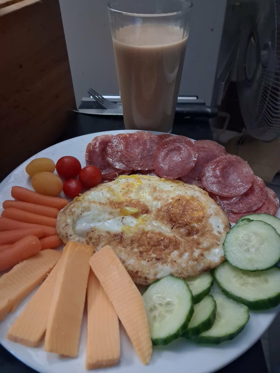 Lordoomer's tweet image. Behold my pre-programming breakfast at nearly 3:00 PM because indie game dev work requires a lot of energy! 
#food #breakfast #indiegamedev