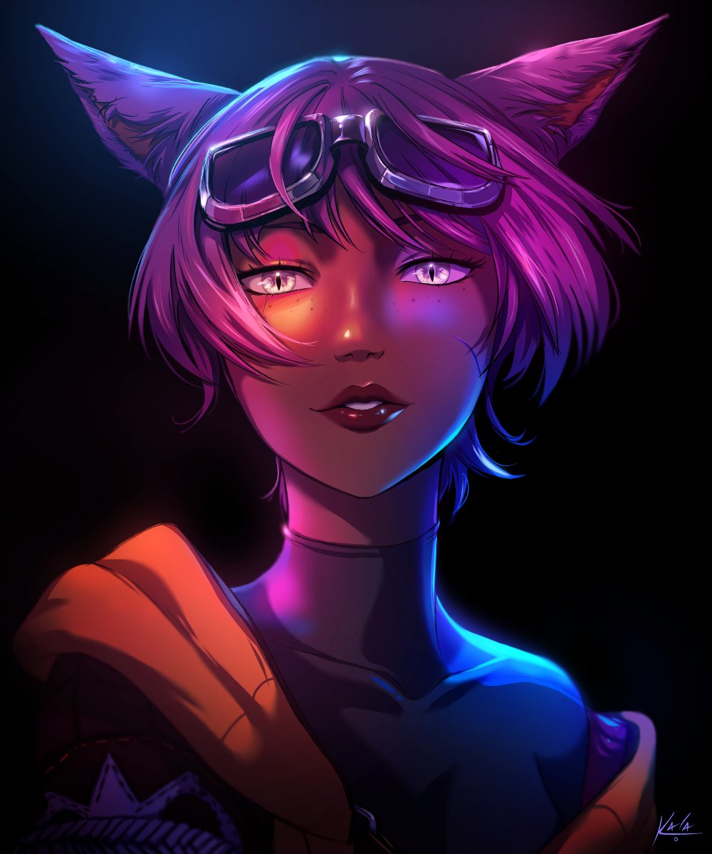 KalaSketch's tweet photo. FFXIV Miqo'te Art for a friend!✨ https://t.co/fLmtjh30sZ