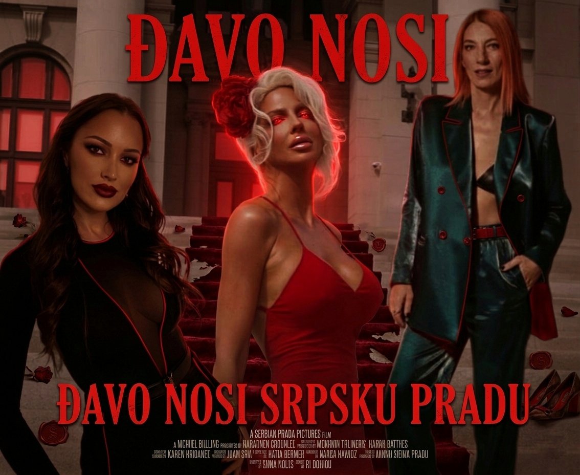 Ja bih ovo rado gledao.
Srpska verzija filma #thedevilwearsprada 
Jelena Karleusa 
Aleksandra Prijovic 
Ana Stanic 😂
#caosvima