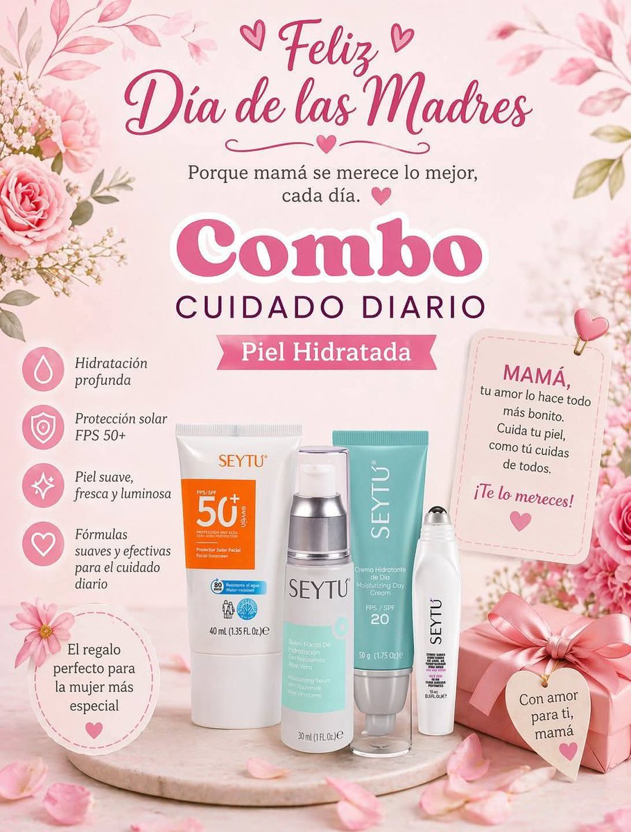 ¿Buscando el regalo ideal para mamá? 🌸
En #Cuenca, regálale la Nutricosmética que usa MissUniverso👑 Adquiere tu Kit SEYTÚ y recibe un FACIAL DE CORTESÍA💆‍♀️✨
Calidad premium, ética y resultados reales🧬
📲Info aquí: bit.ly/CosméticaUnisex
#Seytu #Omnilife #DiaDeLaMadre #Azuay