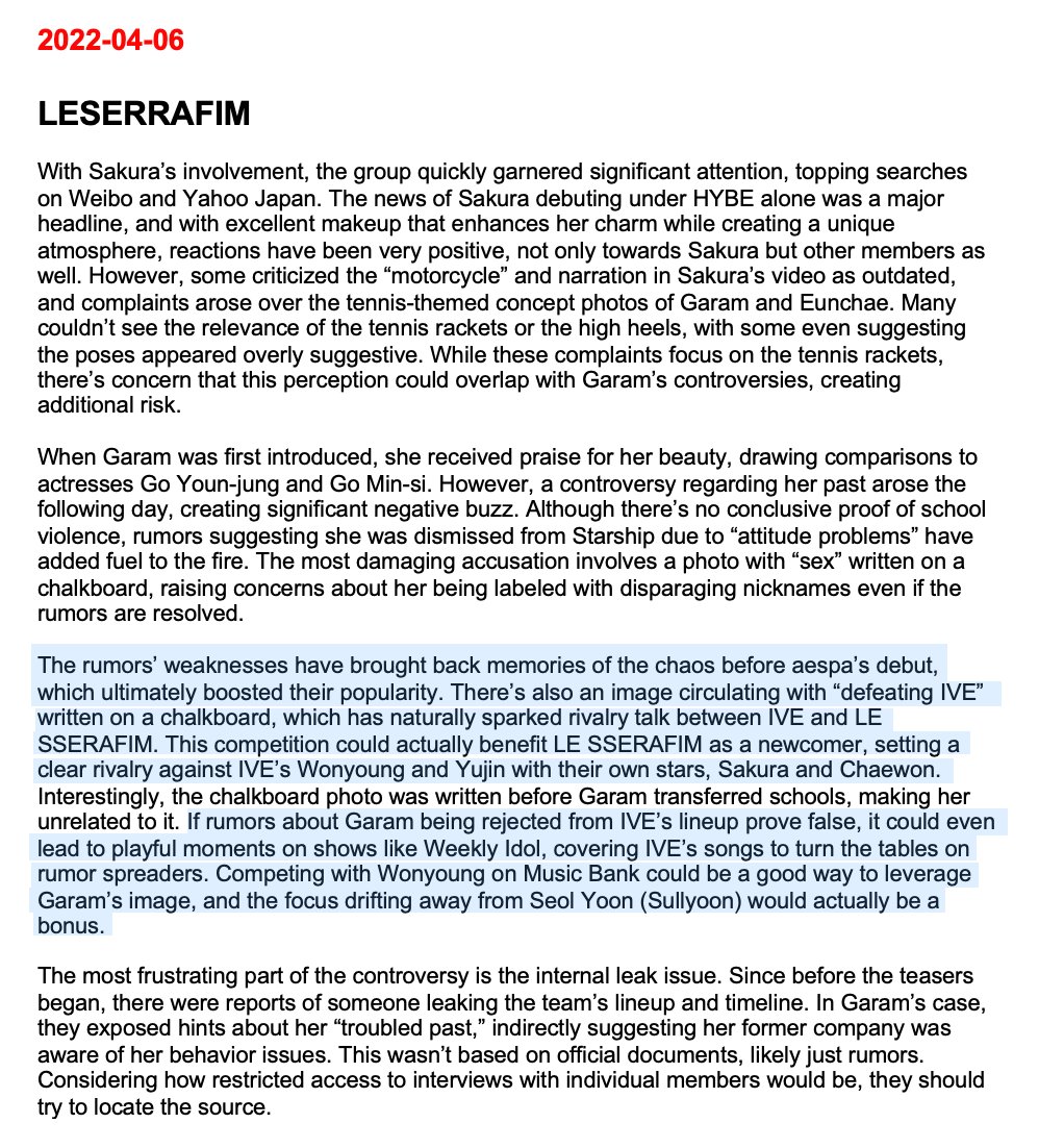 thegreatgaram's tweet photo. “The chaos before A’s debut ultimately boosted their popularity […] competition between V and LS could actually benefit LS as a newcomer, setting a clear rivalry against V’s WY and Y with their own stars, S and C.” https://t.co/8iVw5FP1qn