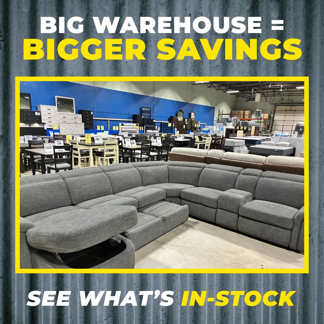 AmericanFreight's tweet photo. See it, sit on it and take it home today.

Big Warehouse = Bigger Savings

#WarehouseDeals #BiggerSavings #FurnitureWarehouse #DiscountFurniture #RealDeals #FurnitureFinds #DealHunting #SmartShopping https://t.co/KGNpMflUyE