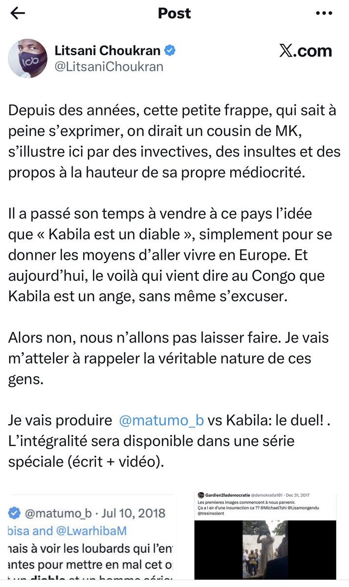 Bienvenu Matumo tweet media