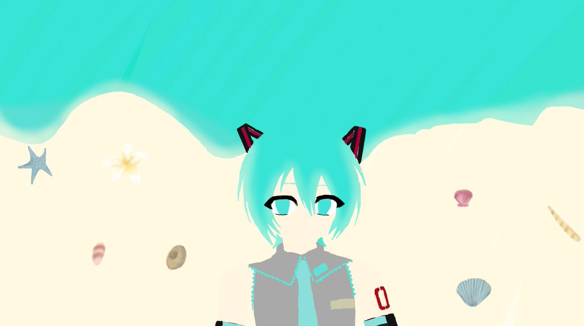 perrysama666's tweet image. #初音ミク #イラスト #sea