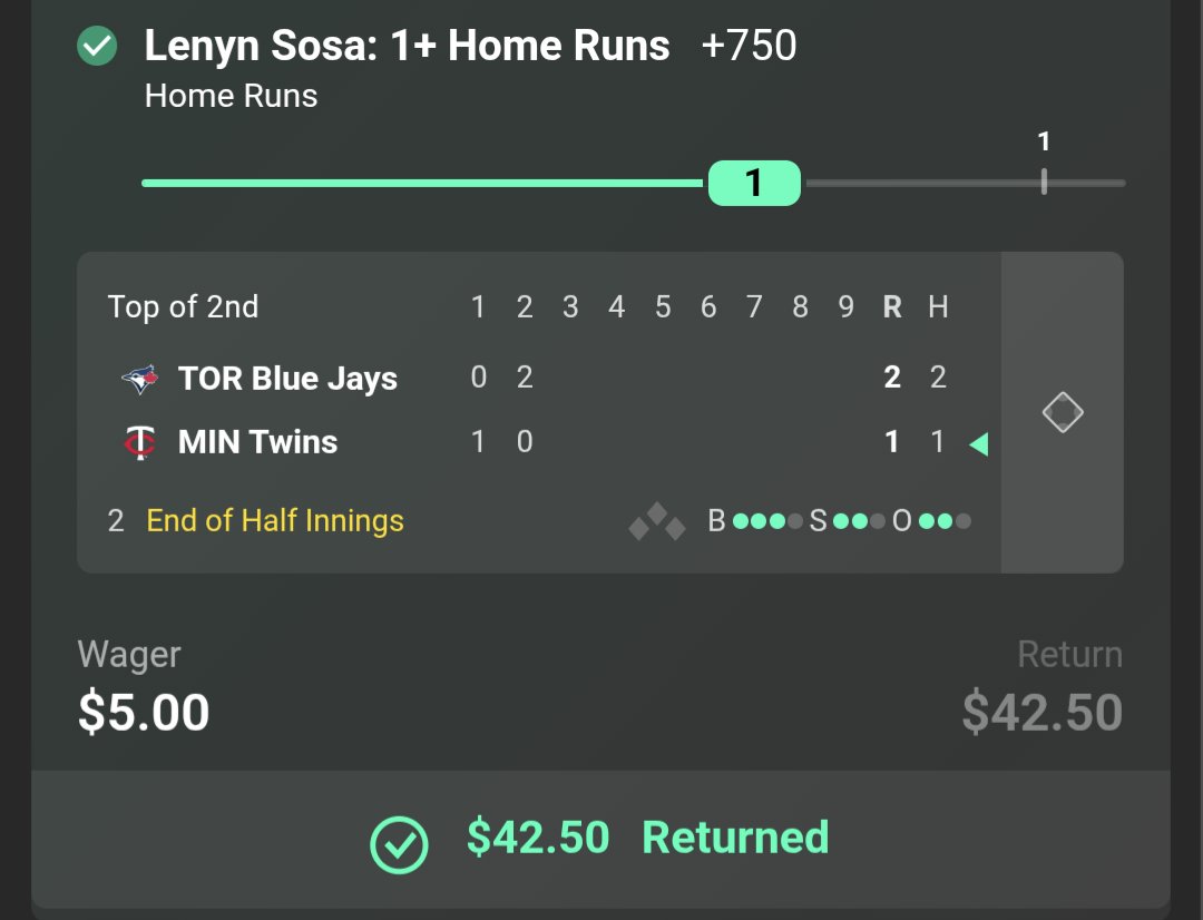 BabyseidIS's tweet photo. @KasperMLB My 2nd day watching your stream and already cashed two days in a row. 💪 https://t.co/32EemuYabX
